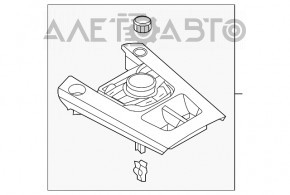 Capacul consolei centrale cu suporturi pentru pahare asamblat pentru Audi A3 8V 15-16 fără Start-Stop, pentru sistemul audio Premium