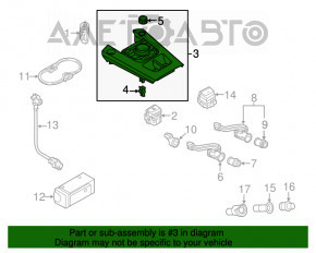 Capacul consolei centrale cu suporturi pentru pahare asamblat pentru Audi A3 8V 15-16 fără Start-Stop, pentru sistemul audio Premium