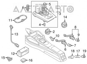 Накладка центральной консоли с подстаканниками в сборе Audi A3 8V 15-17 с Start-Stop и Premium Audio