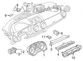 Щиток приборов Audi A3 8V 15-16 4d монохром, 124к, царапина