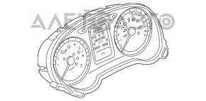 Panoul de instrumente Audi A3 8V 15-16 4d, afișaj color, 15k, zgârieturi pe parbriz