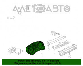 Panoul de instrumente Audi A3 8V 15-16 4d afișaj color