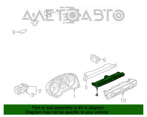 Panoul de comutatoare Audi A3 8V 15-16 4d pentru senzorii de parcare, fără selectarea modului de condus