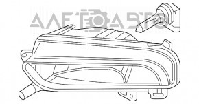 Farul de ceață dreapta pentru Audi A3 8V 15-16, nou, neoriginal.