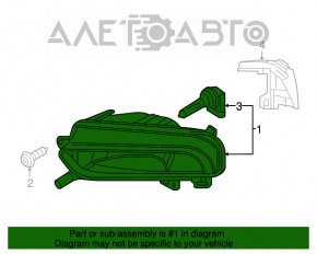 Farul de ceață dreapta pentru Audi A3 8V 15-16