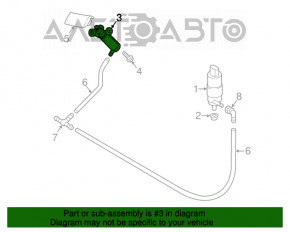 Injectoarele de spălare a farurilor stânga Audi A3 8V 15-16 4d cu capac