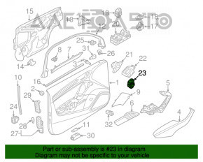 Butonul de deschidere a portbagajului Audi A3 8V 15-19 negru