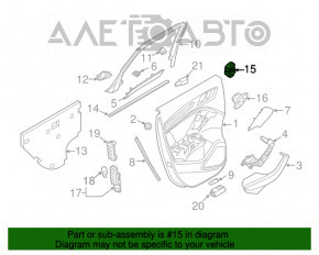 Controlul geamului electric din față dreapta pentru Audi A3 8V 15-20 negru