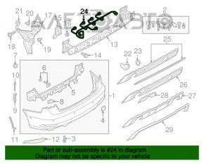 Проводка заднего бампера Audi A3 8V 15-20 4d, 5d, под парктроники