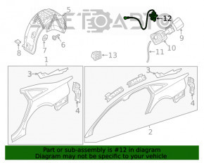 Blocare capac rezervor combustibil Audi A4 B9 17- nou OEM original