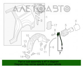 Blocarea capacului rezervorului de combustibil VW Atlas 18 - nou original OEM