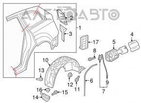 Blocarea capacului rezervorului de combustibil VW Atlas 18 - nou original OEM