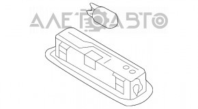 Plafonul de iluminare din spate pentru Audi A3 8V 15-17, negru