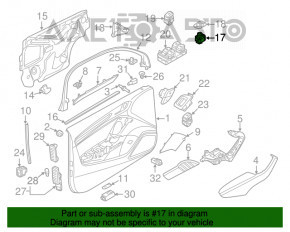 Controlul oglinzilor pentru Audi A3 8V 15-20 cu pliere automată și încălzire, crom