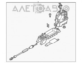 Schimbător de viteze pentru cutia de viteze Audi A3 8V 15-20 cu 6 trepte, cu cablu