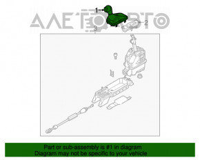 Maneta cutiei de viteze Audi A3 8V 15-20 S-tronic, negru lucios