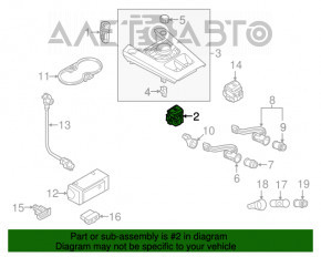 Butonul de parcare Audi A3 8V 15-16 negru