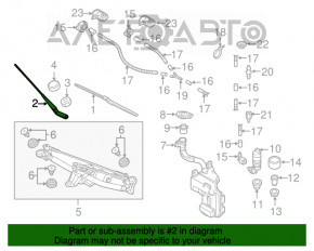 Leash stânga a ștergătorului Audi A3 8V 15-20 4d, 5d