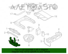 Suport pentru cric Audi A3 8V 15-20 4d FWD