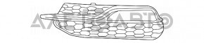 Grila bara fata stanga Audi A3 8V 15-16 fara PDC, S-line