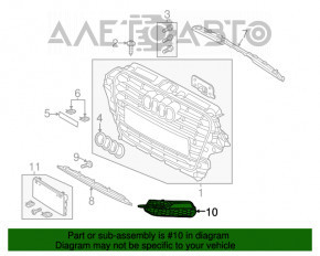 Grila bara fata stanga Audi A3 8V 17-20 fara PTF S-line