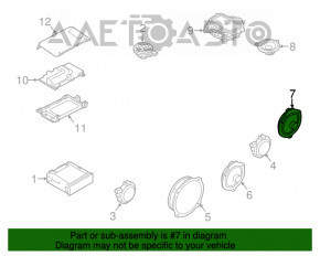 Difuzor ușă spate stânga Audi A3 8V 16-20 Bang and Olufsen