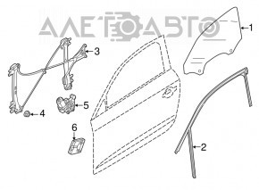 Ridicator electric geam stânga față Audi A3 8V 15-20