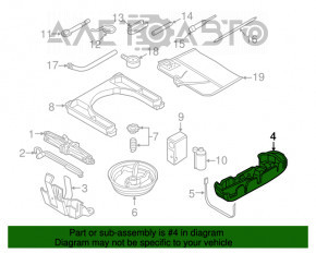 Пенопласт под инструмент Audi A3 8V 15-20 4d, 5d, AWD Б/У оригинал