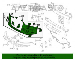 Bara față goală Audi A3 8V 15-16 S-line, fără senzori de parcare