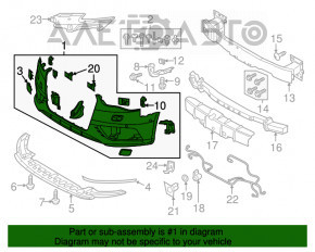 Bara fata goala Audi A3 8V 15-16 fara senzori de parcare