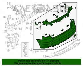 Bara spate goală Audi A3 8V 15-16 S-line