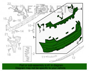 Bara spate goală Audi A3 8V 15-16