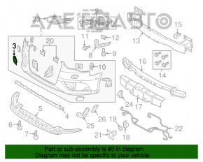 Capacul carligului de tractare pentru bara fata Audi A3 8V 15-16 S-line