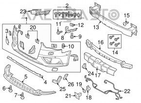 Capacul carligului de tractare pentru bara fata Audi A3 8V 15-16 S-line