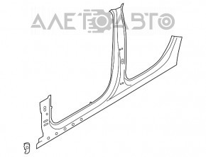 Стойка кузова центральная правая Audi A3 8V 15-20 4d, 5d