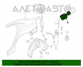 Corpul capacului rezervorului de combustibil Audi A3 8V 15-20 4d, 5d