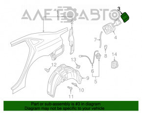 Capacul rezervorului de combustibil cu carcasă Audi A3 8V 15-20 4d, 5d