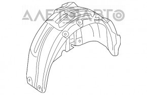 Подкрылок задний правый Audi A3 8V 15-20 4d, 5d