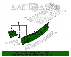 Задняя панель Audi A3 8V 15-18 4d, 5d, внутренняя часть новый OEM оригинал