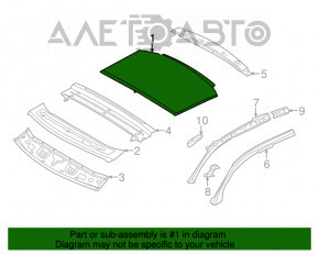 Крыша металл Audi A3 8V 15-20 4d, 5d, под люк