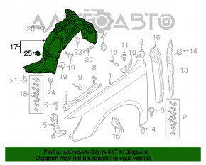 Bara de protecție față stânga Audi A3 8V 15-16 4d