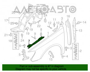 Suport aripi față stânga Audi A3 8V 15-20, centru