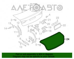 Garnitura capac portbagaj Audi A3 8V 15-20 4 uși, 5 uși