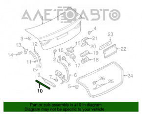 Амортизатор крышки багажника Audi A3 8V 15-20 4d, 5d