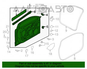 Ușă asamblată față dreapta Audi A3 8V 15-20 4 uși, 5 uși alb LS9R/Y2, keyless, butoane