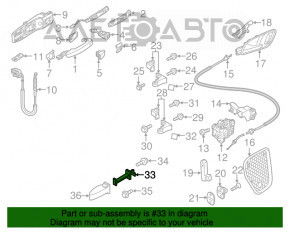 Limitatorul de ușă față stânga Audi A3 8V 15-20 4 uși, 5 uși