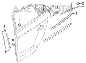 Capac usa laterala dreapta spate Audi A3 8V 15-20 4d, 5d