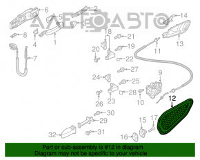 Panoul ușii din spate stânga pentru Audi A3 8V 15-20 4 uși, 5 uși