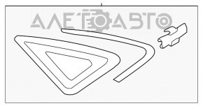 Geamul surd din spatele stânga Audi A3 8V 15-20 4d negru