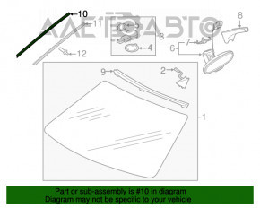 Moldura parbrizului stânga Audi A3 8V 15-20 4 uși, 5 uși